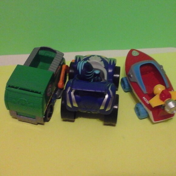 Pj masks & paw patrol kids toy car boat bundle - Picture 9 of 11